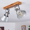 BERKELEY Ceiling Light dark brown, galvanized, 2-light sources