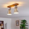 BERKELEY Ceiling Light dark brown, galvanized, 2-light sources