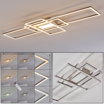 Alsterbro Ceiling Light LED matt nickel, 1-light source, Remote control