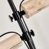 GONDO Floor Lamp Light wood, black, 2-light sources