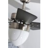Globo MARVA fan stainless steel, grey, matt nickel, white, 1-light source