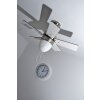 Globo MARVA fan stainless steel, grey, matt nickel, white, 1-light source