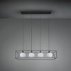 Pendant Light Reality GABBIA black, 4-light sources