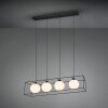 Pendant Light Reality GABBIA black, 4-light sources