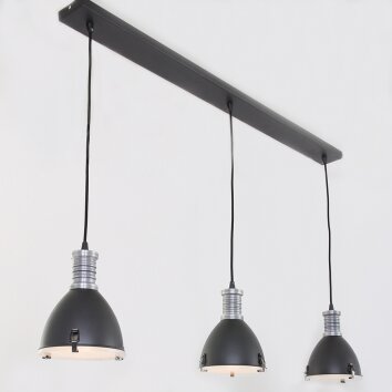 Steinhauer STORM Pendant Light black, 3-light sources
