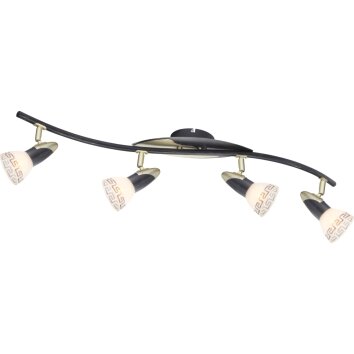 Globo NOVARA ceiling light black-gold, 4-light sources
