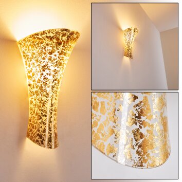 CHIETI Wall Light gold, white, 1-light source