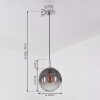 Pendant Light Degevos chrome, 1-light source