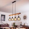 Bacabal Pendant Light Light wood, black, 4-light sources