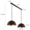 Steinhauer SEMICIRKEL Pendant Light black, 2-light sources