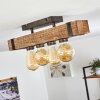 MONTGOMERY Ceiling Light Dark wood, black, 4-light sources