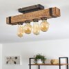 MONTGOMERY Ceiling Light Dark wood, black, 4-light sources