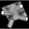 Trio 8024 ceiling light stainless steel, matt nickel, 4-light sources