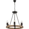 Globo ULLEU Pendant Light black, 6-light sources