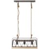 Brilliant NARCY Pendant Light Dark wood, 3-light sources