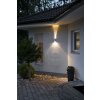 Konstsmide Imola wall light LED grey, 2-light sources