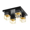Eglo MONTEBALDO Ceiling Light gold, black, 4-light sources