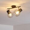 Bacau Ceiling Light black, 2-light sources