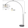 LAGHALERVEEN arch lamp anthracite, 1-light source