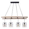 Leuchten-Direkt EDGAR Pendant Light Light wood, black, 4-light sources