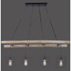 Leuchten-Direkt EDGAR Pendant Light Light wood, black, 4-light sources