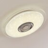 HADERUP Ceiling light LED chrome, white, 1-light source, Remote control, Colour changer