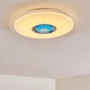 HADERUP Ceiling light LED chrome, white, 1-light source, Remote control, Colour changer