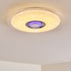 HADERUP Ceiling light LED chrome, white, 1-light source, Remote control, Colour changer