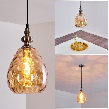 Uddebo Pendant Light matt nickel, black, 1-light source