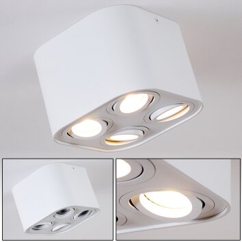 Baishan Ceiling Light white, 4-light sources