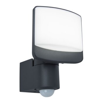 Outdoor Wall Light Lutec SUNSHINE LED anthracite, 1-light source, Motion sensor