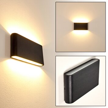 MARSH Outdoor Wall Light LED black, 2-light sources