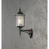 Konstsmide Milano wall light black, 1-light source, Motion sensor