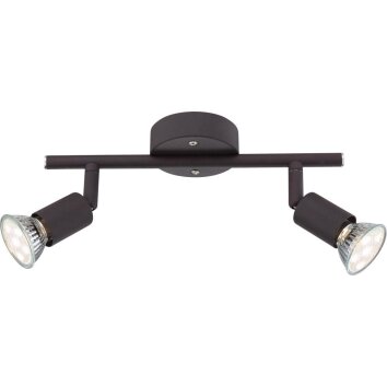 Globo ceiling light LED rust-coloured, 2-light sources