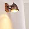 GLOSTRUP Wall Light brown, stainless steel, 1-light source