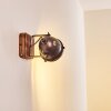 GLOSTRUP Wall Light brown, stainless steel, 1-light source