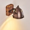 GLOSTRUP Wall Light brown, stainless steel, 1-light source