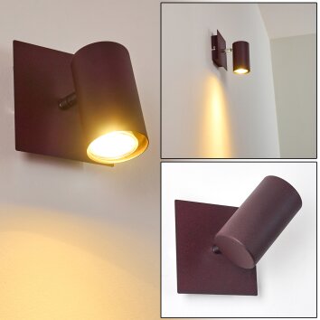 ZUOZ wall spotlight rust-coloured, 1-light source