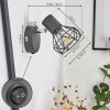 GULLSPANG Wall Light anthracite, chrome, 1-light source