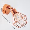 FERRAND Wall Light LED copper, 1-light source