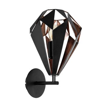 Eglo CARLTON wall light copper, black, 1-light source
