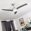 SANFORD ceiling fan silver, 1-light source, Remote control