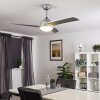 SANFORD ceiling fan silver, 1-light source, Remote control