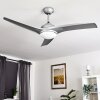 SANFORD ceiling fan silver, 1-light source, Remote control