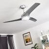 SANFORD ceiling fan silver, 1-light source, Remote control