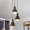 TIMOLA Pendant Light rust-coloured, black, 3-light sources