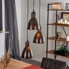 TIMOLA Pendant Light rust-coloured, black, 3-light sources