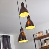 TIMOLA Pendant Light rust-coloured, black, 3-light sources