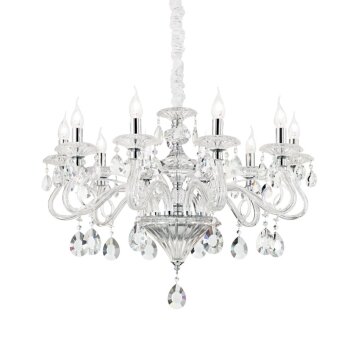 Ideal Lux NEGRESCO Chandelier chrome, Crystal optics, 10-light sources