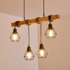 BARBENGO Pendant Light Light wood, black, 4-light sources